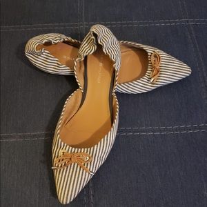 Tommy Hilfiger pinstriped flats